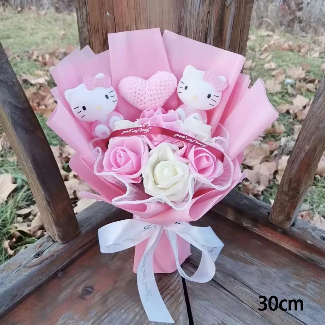 🎀Colección Kitty Bloom Rebel ✨12 Ramos mágicos🌺