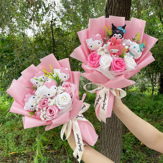 🎀Colección Kitty Bloom Rebel ✨12 Ramos mágicos🌺