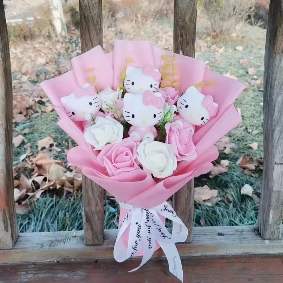 🎀Colección Kitty Bloom Rebel ✨12 Ramos mágicos🌺