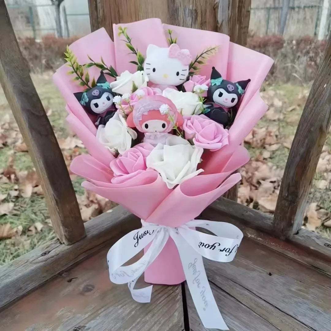 🎀Colección Kitty Bloom Rebel ✨12 Ramos mágicos🌺